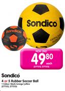 Sandico 4 Or 5 Rubber Soccer Ball-Each