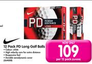 12 Pack PD Long Golf Balls-Per 12 Pack