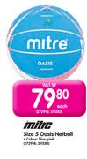 Mitre Size 5 Oasis Netball-Each