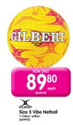 Gilbert Size 5 Vibe Netball-Each