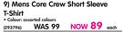 Endurance Mens Core Crew Short Sleeve T-Shirt-Each