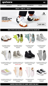 Sportscene : Stand Tall & Stand Out In Converse (Request Valid Dates From Retailer)
