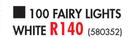 Solar Flair 100 Fairy Lights White