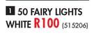 Solar Flair 50 Fairy Lights White