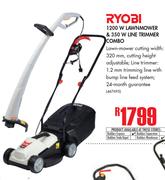 Ryobi 1200W Lawnmower & 350W Line Trimmer Combo