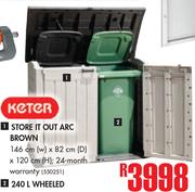Keter 240Ltr Wheeled Container-Each