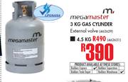 Megamaster 3Kg Gas Cylinder With External valve
