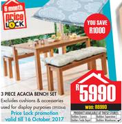 3 piece Acacia Bench Set