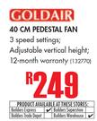 Goldair 40cm Pedestal Fan