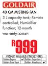 Goldair 40cm Misting Fan