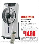 Goldair Rechargeable Mist Box Fan