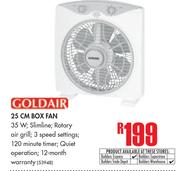 Goldair 25cm Box Fan