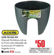 Addis Over The Rail Pot (White)