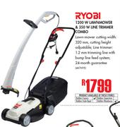 Ryobi 1200W Lawnmower & 350W Line Trimmer Combo