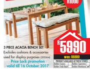 3 piece Acacia Bench Set