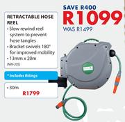 Retractable Hose Reel 13mm x 20m