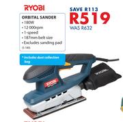 Ryobi 180W Orbital Sander Including Dust Collection Bag S-180