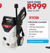 Ryobi 1400W Pressure Cleaner Including Accessories AJP-1280