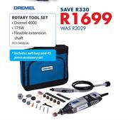 Dremel 175W Rotary Tool Set Including Soft Bag And 45 Piece Accessary Set FO134000JA