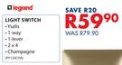 Legrand Light Switch PY124CHA