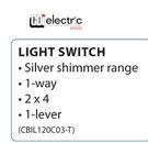 CBi Electric Light Switch 1-Lever CBIL120C03-T