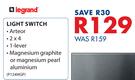 Legrand Light Switch 1-Lever P124MGP