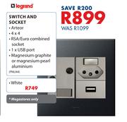 Legrand Switch And Socket White PNU44