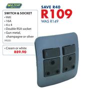 Major Tech Switch And Socket VG22