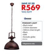 Bright Star 60W Pendant Light PEN743