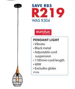 Eurolux 60W Pendant Light P599