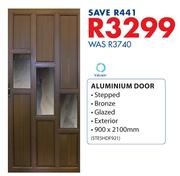 Valuwin Aluminium Door 900 x 2100mm STESHDF921