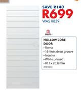 Doortech Hollow Core Door 813 x 2032mm PW2001