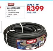 Watex Builders Reinforced Hose 20mm x 30m