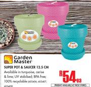 Garden master Super Pot & Saucer 12.5cm-Each