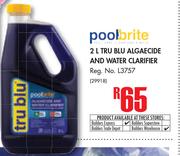 Poolbrite 2Ltr TRU blu Algaecide And Water Clarifier
