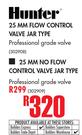 Hunter 25mm Flow Control Valve Jar Type