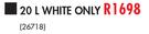 Plascon Cashmere (White Only)-20Ltr
