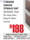 Addis 3 Drawer Slimline Storage Unit