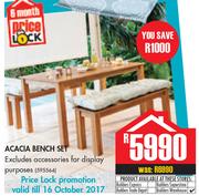 Acacia Bench Set