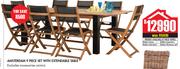 Amsterdam 9 Piece Set With Extendable Table