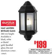 Eurolux Half Lantern Bevelled Glass