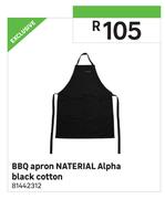 BBQ Apron Naterial Alpha Black Cotton