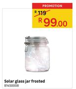 Solar Glass Jar Frosted