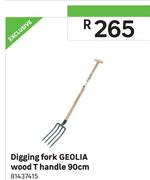 Digging Fork Geolia Wood T Handle-90cm