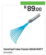 Hand Leaf Rake Classic Aqua Craft