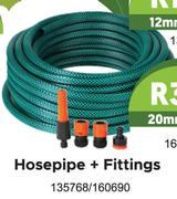 Hosepipe + Fittings 12mm x 20