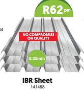 IBR Sheet 0.35mm-Per m