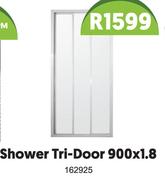 Shower Tri Door 900 x 1.8