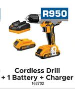 Cordless Drill + 1 Battery + Charger