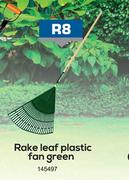 Rake Leaf Plastic Fan Green